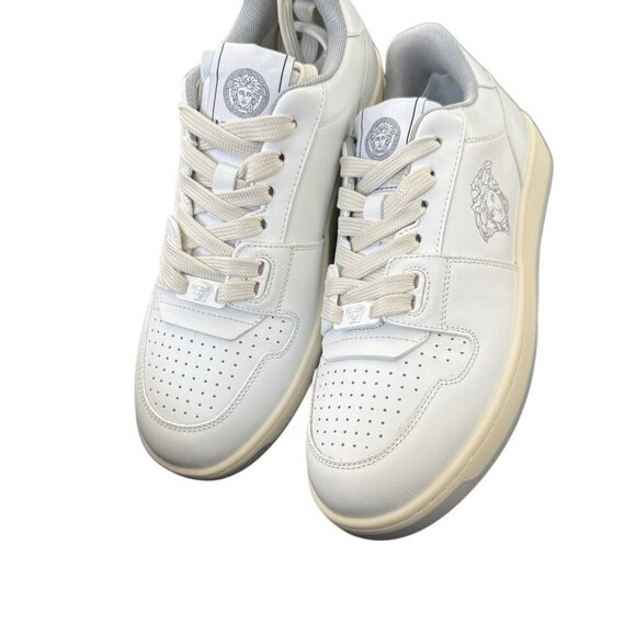 Versace Medusa White Leather Women's Sneaker Shoe, 1014316, 38 or 39 - Picture 9 of 15